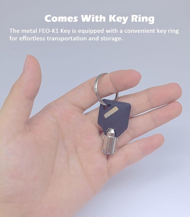 ORTREE OTREE Elevator Key, FEO-K1 Fire Service Key Recall Reset Keys,Copper,Black/Silver,Pack of 3 - Image 4